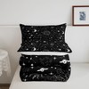 Sun and Moon Comforter,Black and White Starry Galaxy Comforter Set