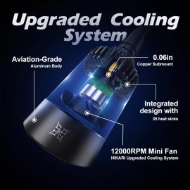 Hikari VisionPlus H1 LED Fog Light Bulbs 15000LM 30W 6000K White XHP50.2 (Pair)