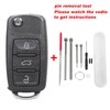 3 Buttons VW Key Fob with Pin Removal Tools For