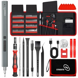 STREBITO Electric Screwdriver, 144-in-1 Precision Screwdriver Set, 120 Magnetic Bits, Organized Storage and Portability, Small Tool Kit for Electronics, PC, Computer and Laptop, Gifts for Men