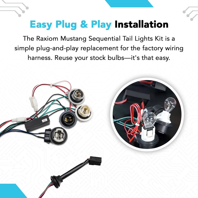 Raxiom Tail Light Sequencer Harness Kit with Tuning Plug and