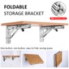Storystore Folding Shelf Brackets - Heavy Duty Stainless Steel Collapsible