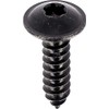 20 x Black Zinc Plated Round Head Wide Tapping Screws