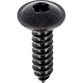 20 x Black Zinc Plated Round Head Wide Tapping Screws RLX Torx 4.8mm x 19mm NFE 25-655