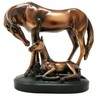 Treasure of Nature Bronze Mom & Baby Horse Sculpture Statue,