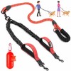 Lukovee Double Dog Leash, No Tangle 360° Swivel Heavy Duty