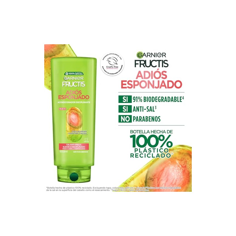 Garnier Fructis Adiós Esponjado Acondicionador Disciplinante Anrifrizz 650 ml