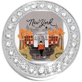 New York Fall Purse Hanger with Bling - Keeps Your Bag Off The Floor and Folds to Fit in Your Handbag