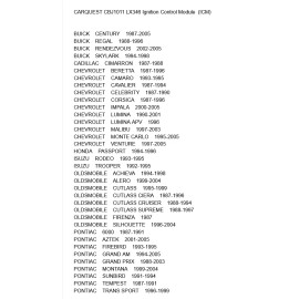 CARQUEST PREMIUM VEHICLE SOLUTIONS Ignition Control Module IMPALA GRAND PRIX MONTE CARLO CENTURY  3.4 3.1 2.8 V6 GM