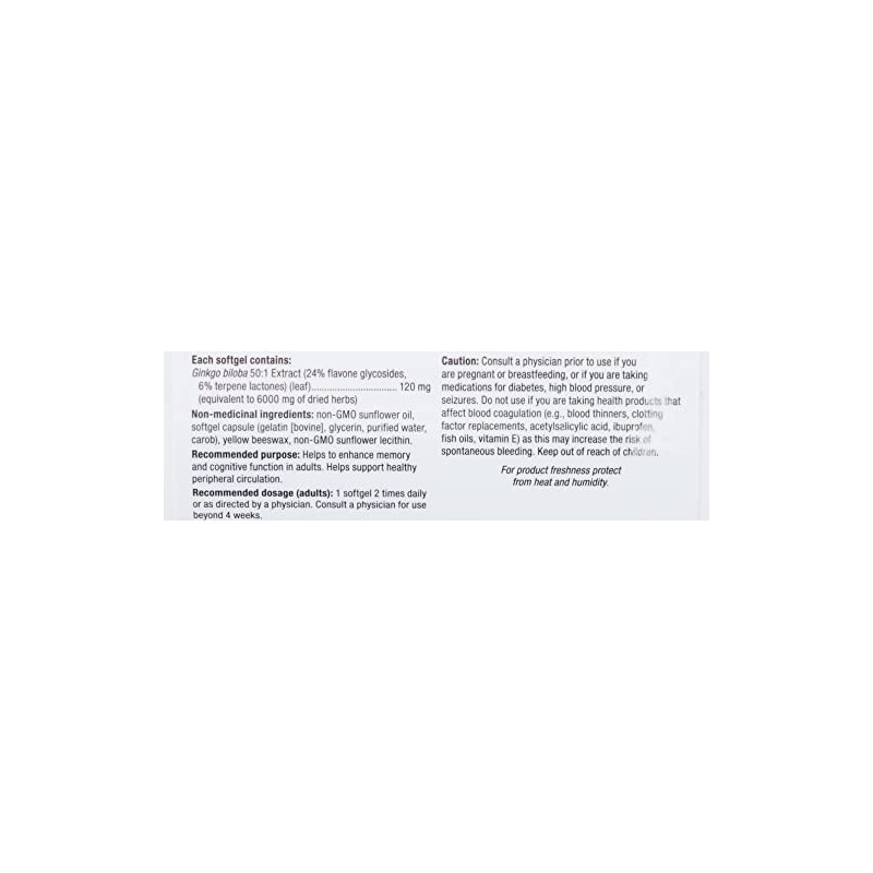 Webber Naturals Webber natural Ginkgo biloba 120 mg ( 300