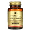 Vitamina D3, colecalciferol, 5000 UI, 100 cápsulas blandas