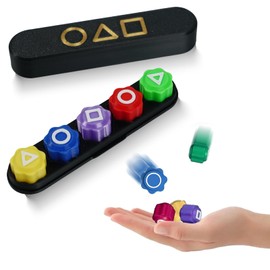 Konggi Korean Gonggi Game Toy Stone Pick Up Game Solid Korean Game Stone Catch Game Dice Korean Traditional Play Play Play Toy Game for Kids Kids Adults Circle Folk Play Set Funny Stress Relief (Base