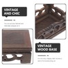 CIYODO Wooden Display Stand for Bonsai and Ornaments Square Vintage