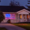 Green Convenience American Flag Lights with 420 LED String Light,2-in-1