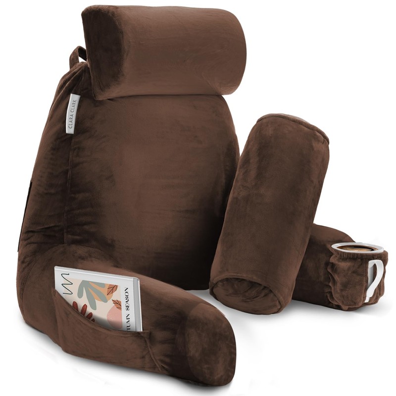 Clara Clark Reading Pillow with Portable Lap Desk for laptop