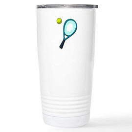 CafePress Tennis Player Tennis Ball Racket Tenni Mugs 20 oz. Insulated Stainless Steel Coffee Tumbler