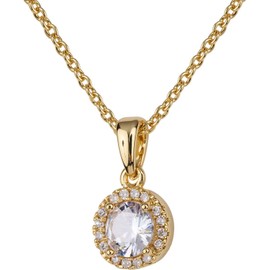 LuckyLy Collares para Mujer Baño Oro 14K Zirconia Cúbica, Regalos para Mamá