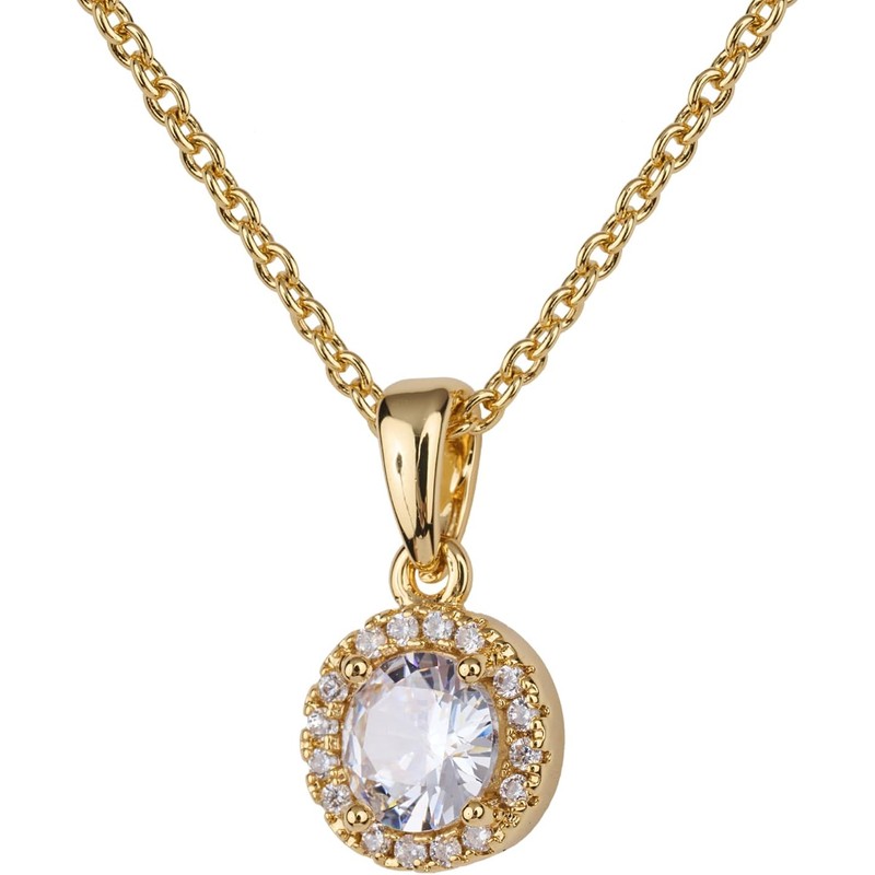 LuckyLy Collares para Mujer Baño Oro 14K Zirconia Cúbica, Regalos