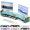 gianotter Dual Monitor Stand Riser, Desk Organizer With Drawer and