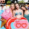 Sonarun 4 Pack Inflatable Swim Rings Float Heart Shaped Swimming