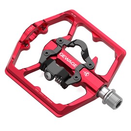 Pedales de Bicicleta de montaña - Pedales Planos de Bicicleta de Doble función y Pedales sin Clipless, Pedales de Plataforma de 9/16 Pulgadas compatibles con SPD para Bicicleta de Carretera y montaña