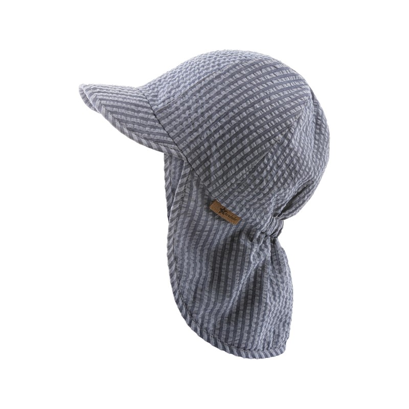 Sterntaler Boys' Peaked Cap with Neck Protection and Tie Strap