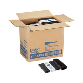 Dixie Ultra DUSSPT5 Polypropylene Soup Spoon Set, Black