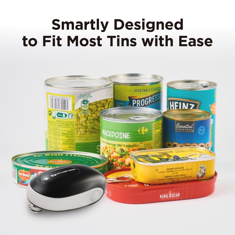 Kitchen Mama One-To-Go Electric Can Opener: One Touch, Auto Stop,