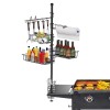Vertical Standing Griddle Caddy Grill Utensil Holder with Paper Towel