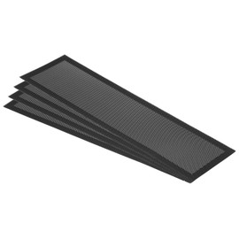 PATIKIL 4"x14" Magnetic Vent Cover, 4 Pack Floor Wall Air Registers Cover Strong Magnet Vent Screen Mesh for Blocking Hair Dust Debris, Black