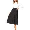 Hoerev Women Print Dot with Pockets Pleated Long Skirt Beach