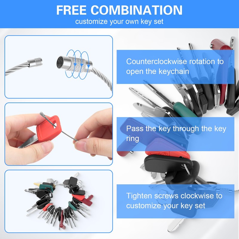 42PCS Heavy Equipment Keys Master Set, Universal Operator Construction Ignition