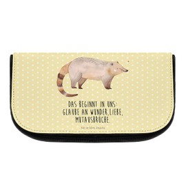 Parent-New Mr. & Mrs. Panda Cosmetic Bag Nose Bear, yellow, Hand drawn