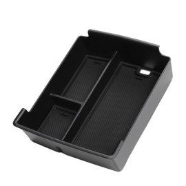 KACEPAR Armrest Storage Box with Mat, Automotive Center Console Organizer, Compatible with Ford Maverick 2022-2025, 1 pc Black