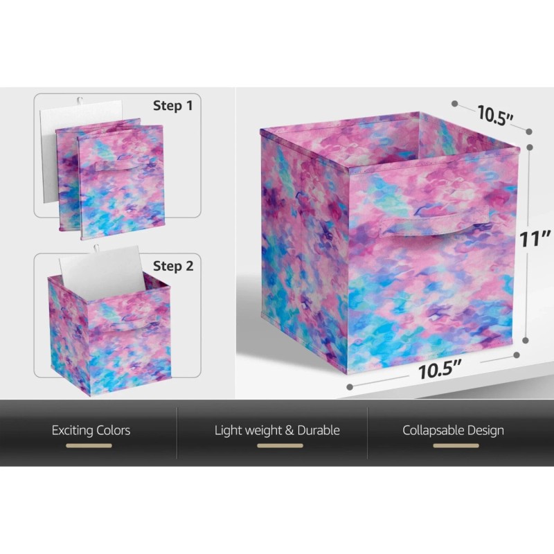 Unbranded 11 Inch Fabric Storage Cube Organizer, Set of 6