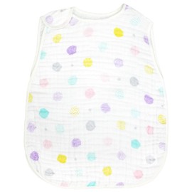 un doudou 6-ply Gauze Kaimaki Sleeper, 13.8 x 19.7 inches (35 x 50 cm), Zipper Type, For Ages 0 - 5 Years, Nordic Dots, 100% Cotton, 2705-F