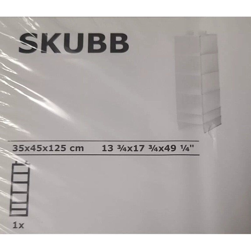 IKEA NEW IKEA SKUBB Organizer 6 Compartments Storage White 403.000.49