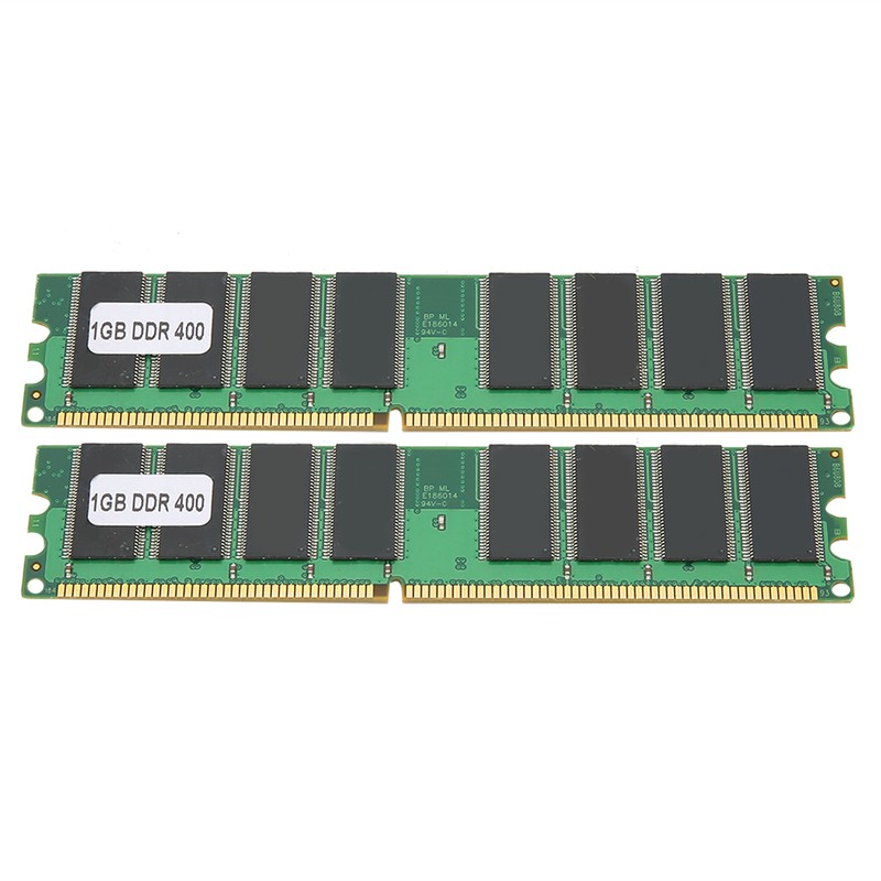 2Pcs Memory Module Desktop Computer Double‑Sided 16‑Grain DDR 1GB 400MHZ