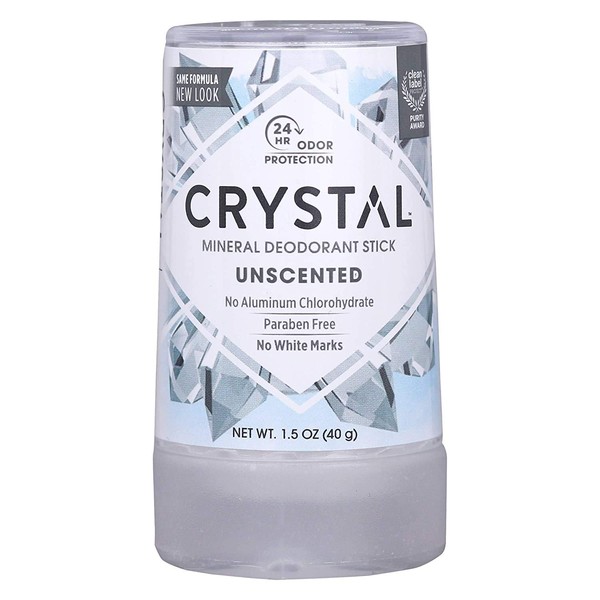 Crystal Body Deodorant Travel Stick - Hypoallergenic - Fragrance and Paraben Free - 1.5 oz (Pack of 2)
