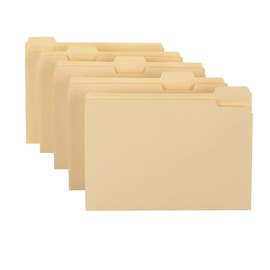 Office Depot® Brand Manila File Folders, 3/4" Expansion, 1/5 Cut, Letter Size, Pack Of 100 Folders