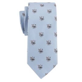 Corbatas para hombre, diseño de animales, bordadas, informales, hechas a mano, para uso diario, Burro azul, Talla única