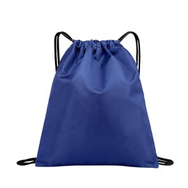 Yovell Drawstring Bags Waterproof Drawstring Gym Backpack PE Bags Athletic Workout Bag for Sports Swimming Beach Football School (Blue)