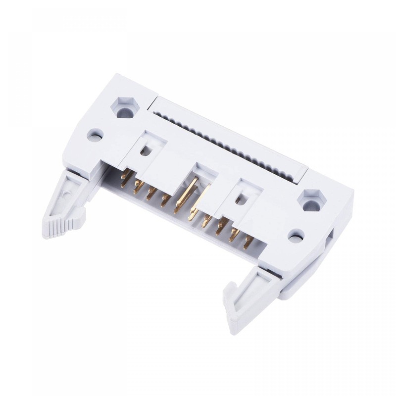 sourcing map 20P Dual Rows 2.54mm Shrouded IDC Male Header