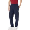 Champion Men's Powerblend Open Bottom Sweatpants, Navy, Medium