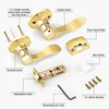 Gobrico Wave Door Levers Passage Door Locksets in Polished Brass