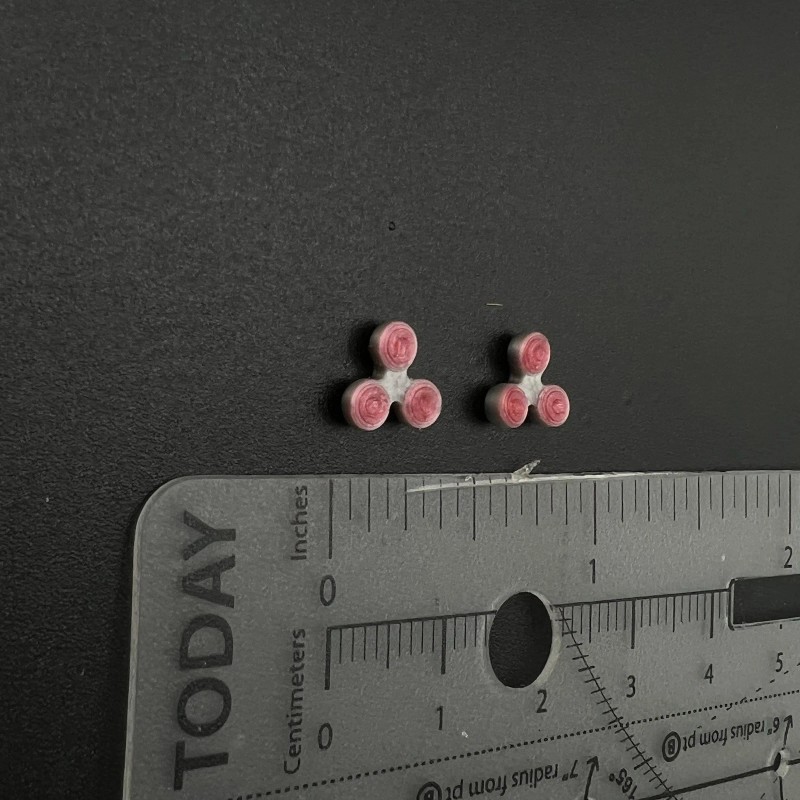 Non-operating Lightbars 2 Pack 1/64 Roto Ray Red Emergency Light