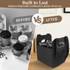 Foyego 2 Pack Drink Carrier with Handle, Reusable 4 Cup