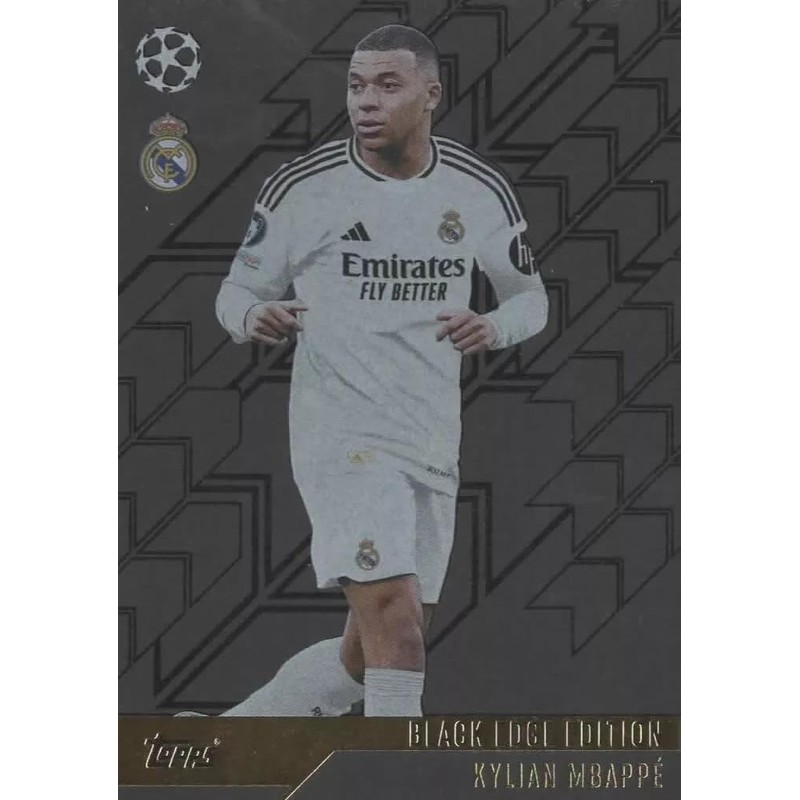 Match Attax 2024 2025 Kylian Mbappe Black Edge Trading Card