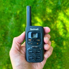 Bushnell LPX150 Walkie Talkie Radio - Reliable Quality, Rugged Design, 0.5W Power for 20 Miles of Range, Two Way Radios Equipped for Wherever Life Takes You (2 Pack)