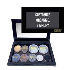 Deep Medium Z Palette Magnetic Makeup Palette, Empty Magnetic Palette, Universal Magnet makeup palette for Eyeshadows, Powders, Customizable Beauty Organizer with Clear Window